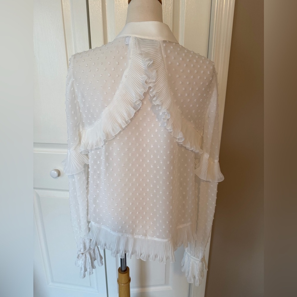 Self-Portrait White Ruffled Blouse - Picture 4 of 6